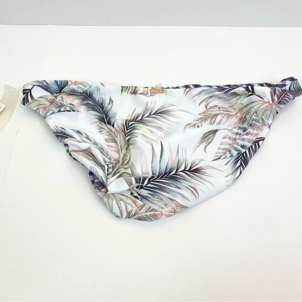 Raisins WHITE HAVEN Pacifica Reversible Lowrider Bikini Swim Bottom  XL Gingham - Picture 8 of 12